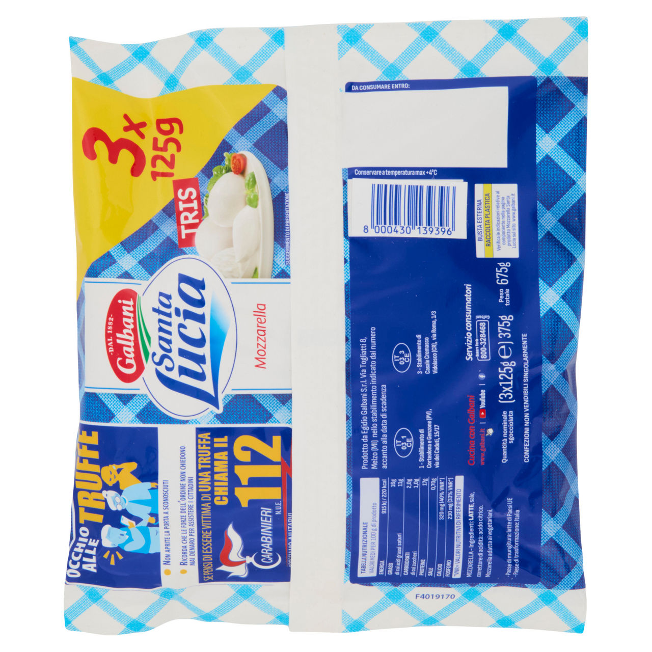 Mozzarella 3 pz da 125 gr - Immagine 21