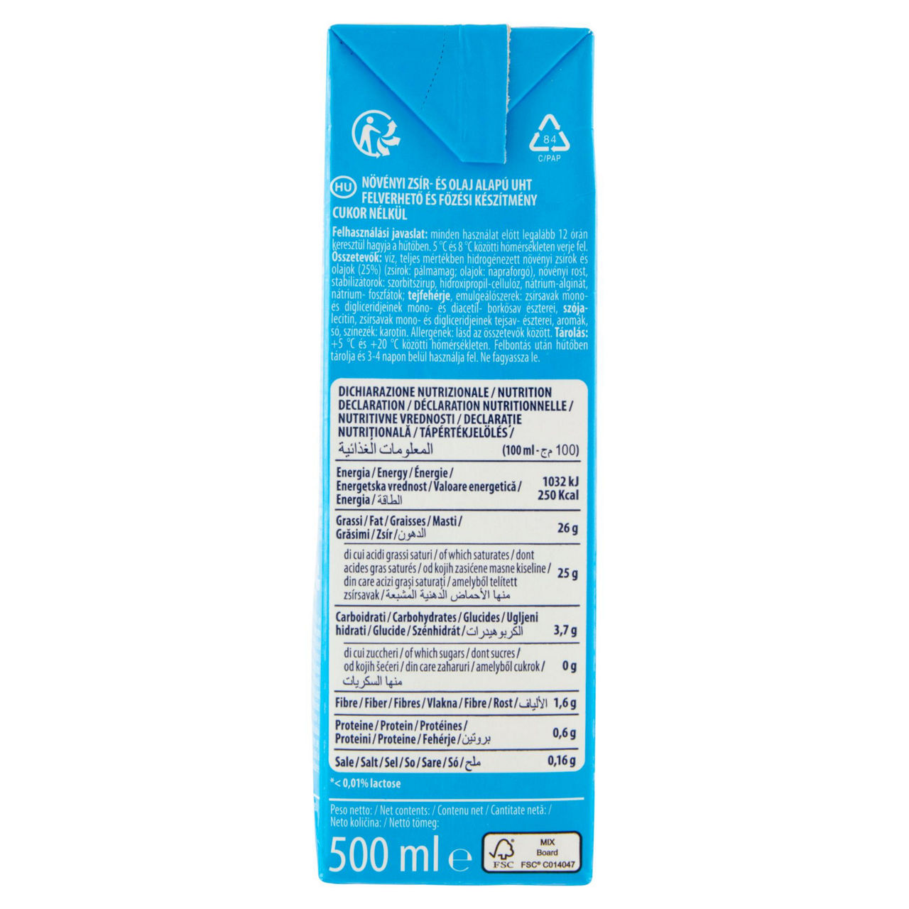 Preparato da montare senza zuccheri 500 ml - Immagine 51