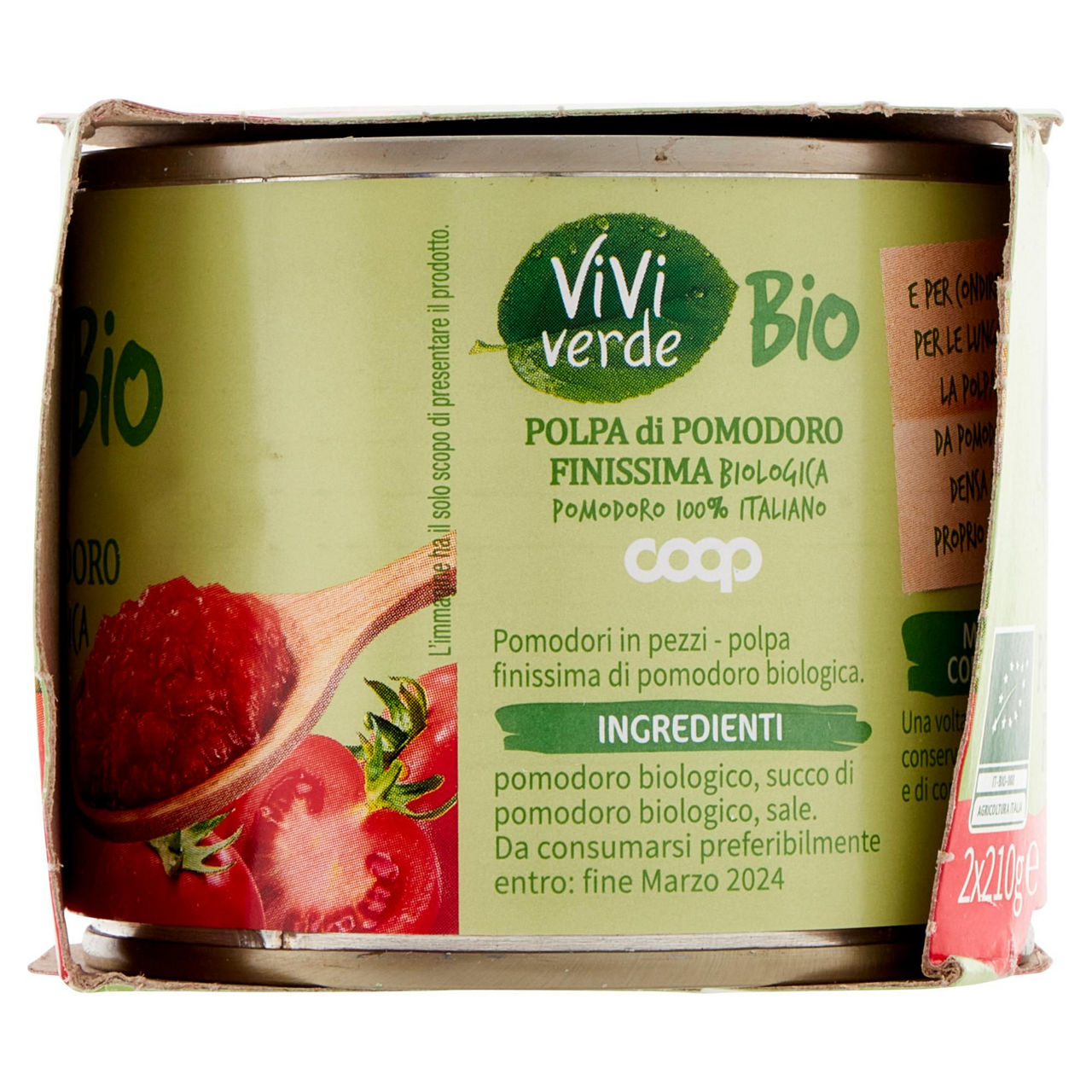 Polpa pumodoro finissima biologico vivi verde 2x210 g - Immagine 111