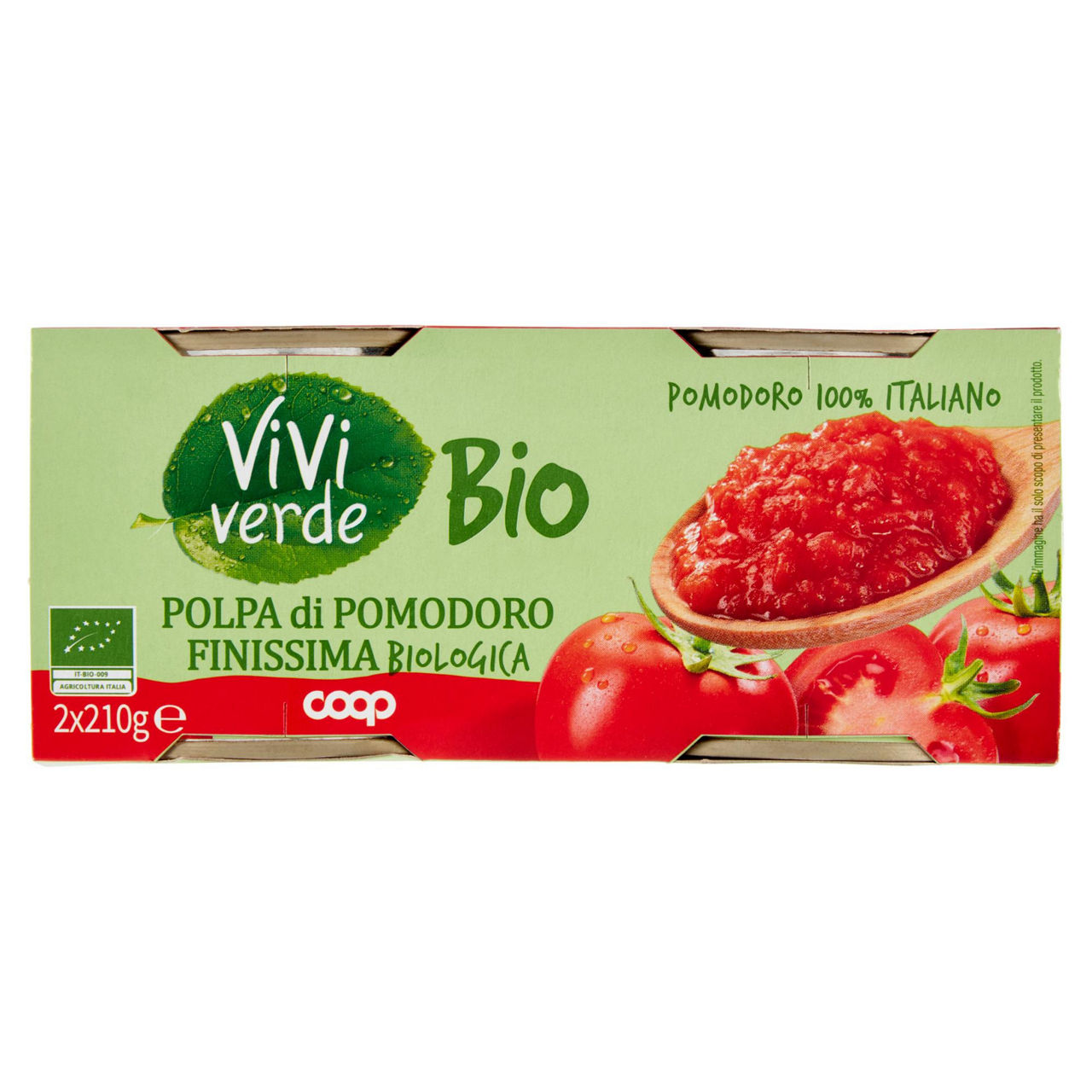Polpa pumodoro finissima biologico vivi verde 2x210 g - Immagine 01