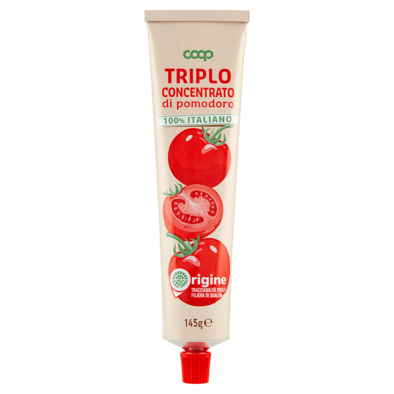 Triplo concentrato di pomodoro origine coop g 145