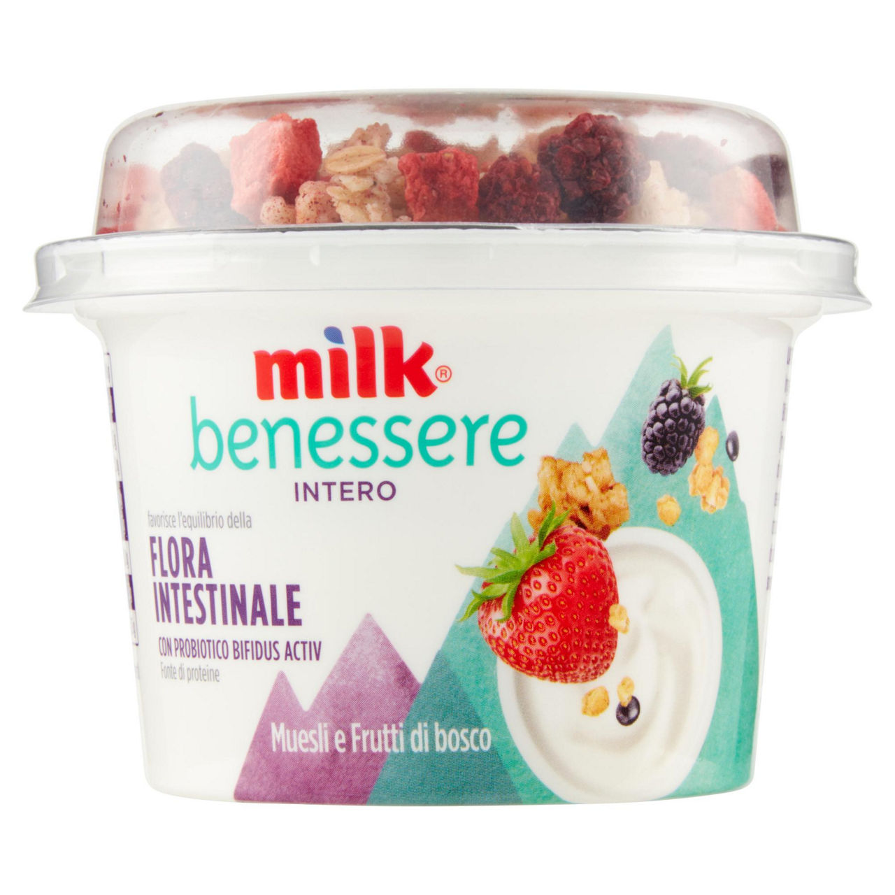 Yogurt bianco intero con müsli e frutti di bosco 150 gr - Immagine 01