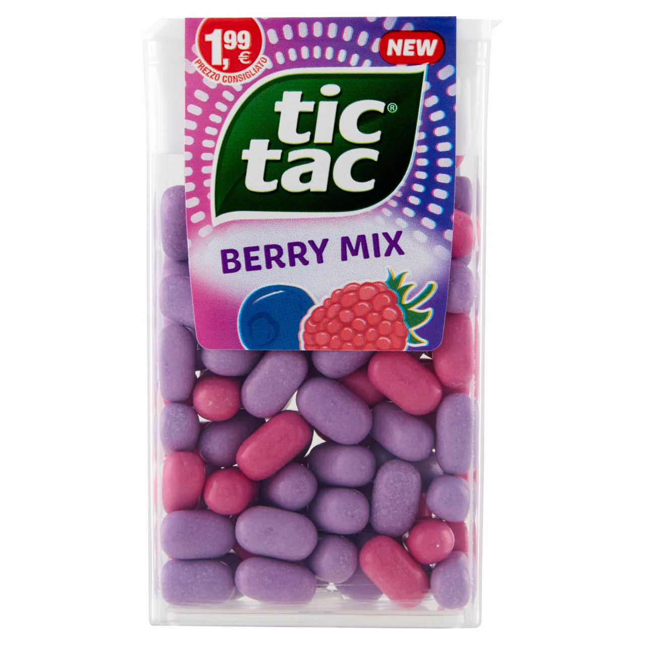 Caramelle Tic Tac al lampone e mirtillo 49 gr - Immagine 01