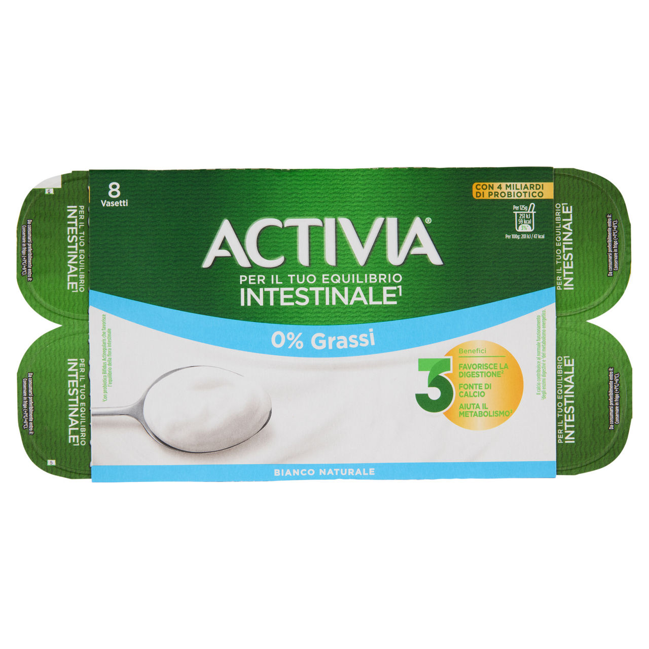 Yogurt bianco con probiotico Bifidus 8 pz da 125 gr