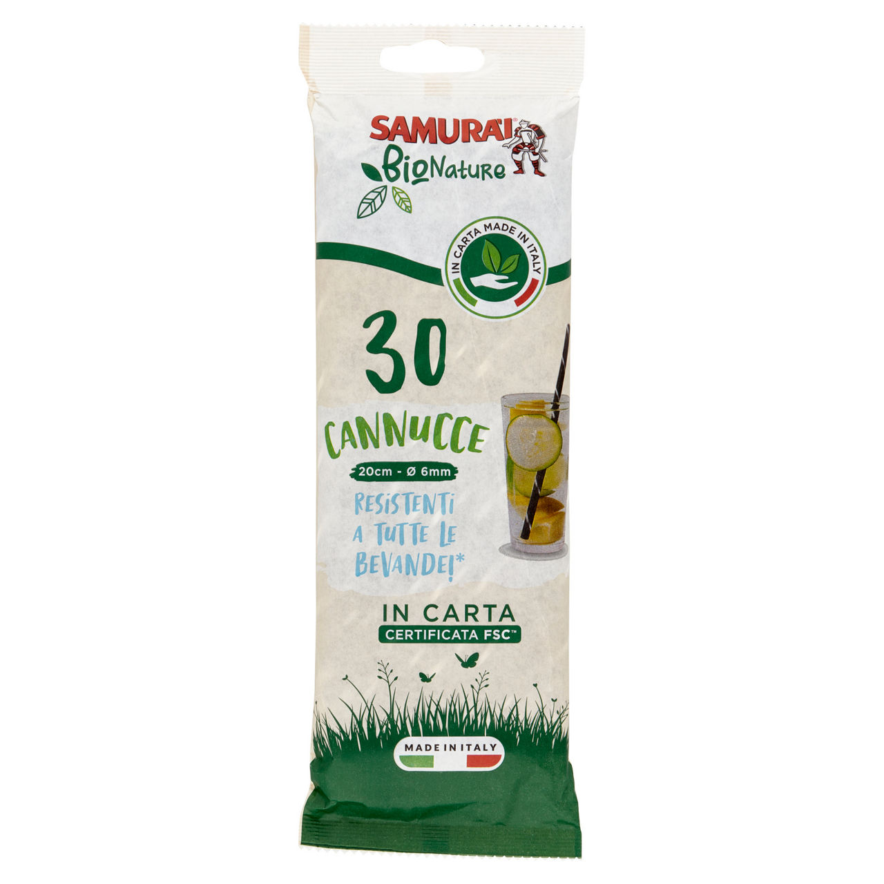 Cannucce di carta samurai bionature 200x6 pz 30 - Immagine 01