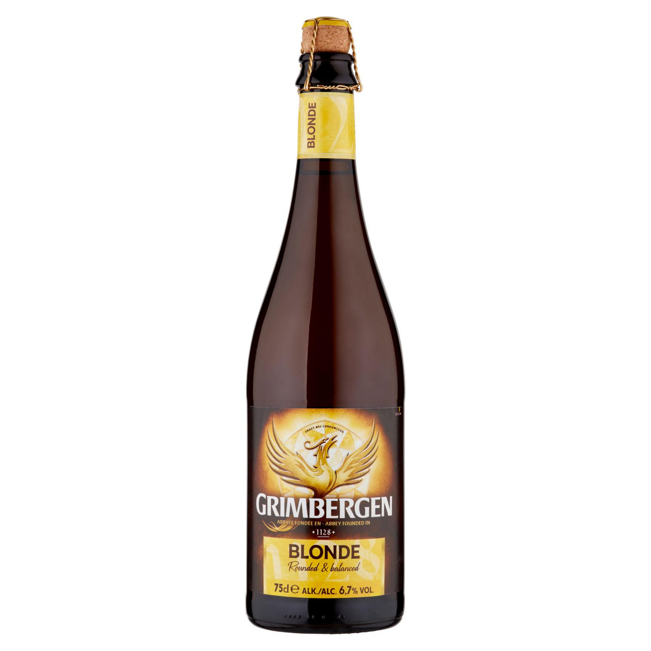 Birra grimbergen blonde 6,7 gradi bottiglia ml 750 - Immagine 01