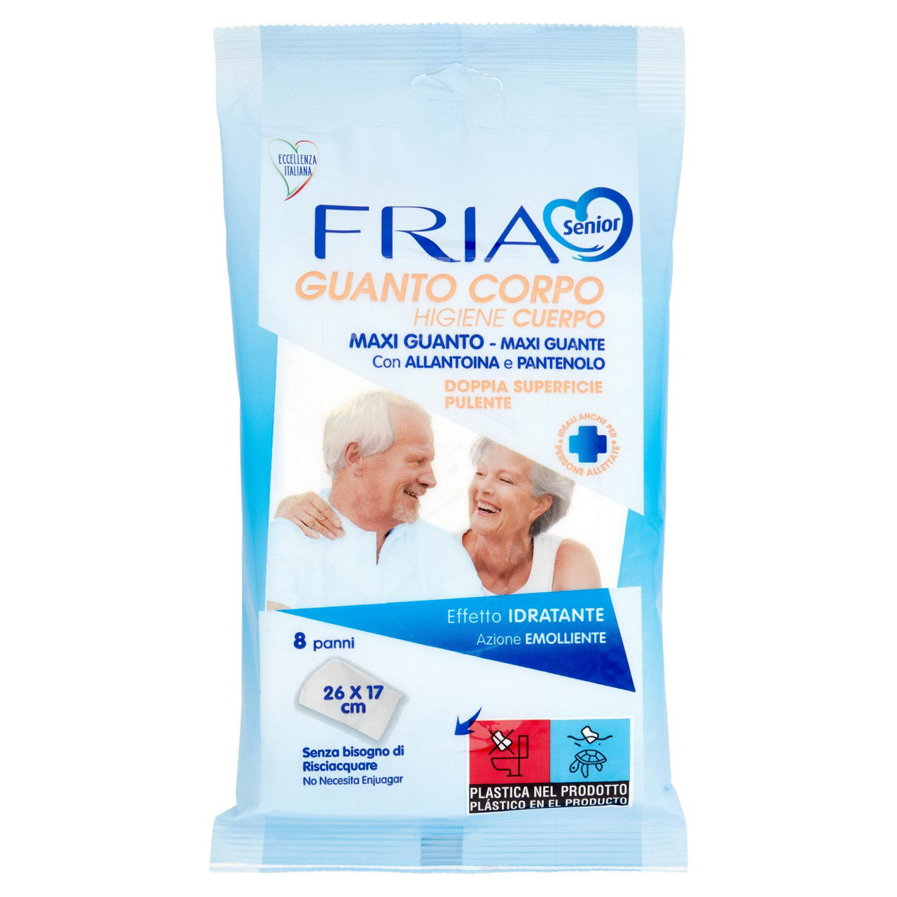 Maxi guanti igiene corpo senior 8 pz
