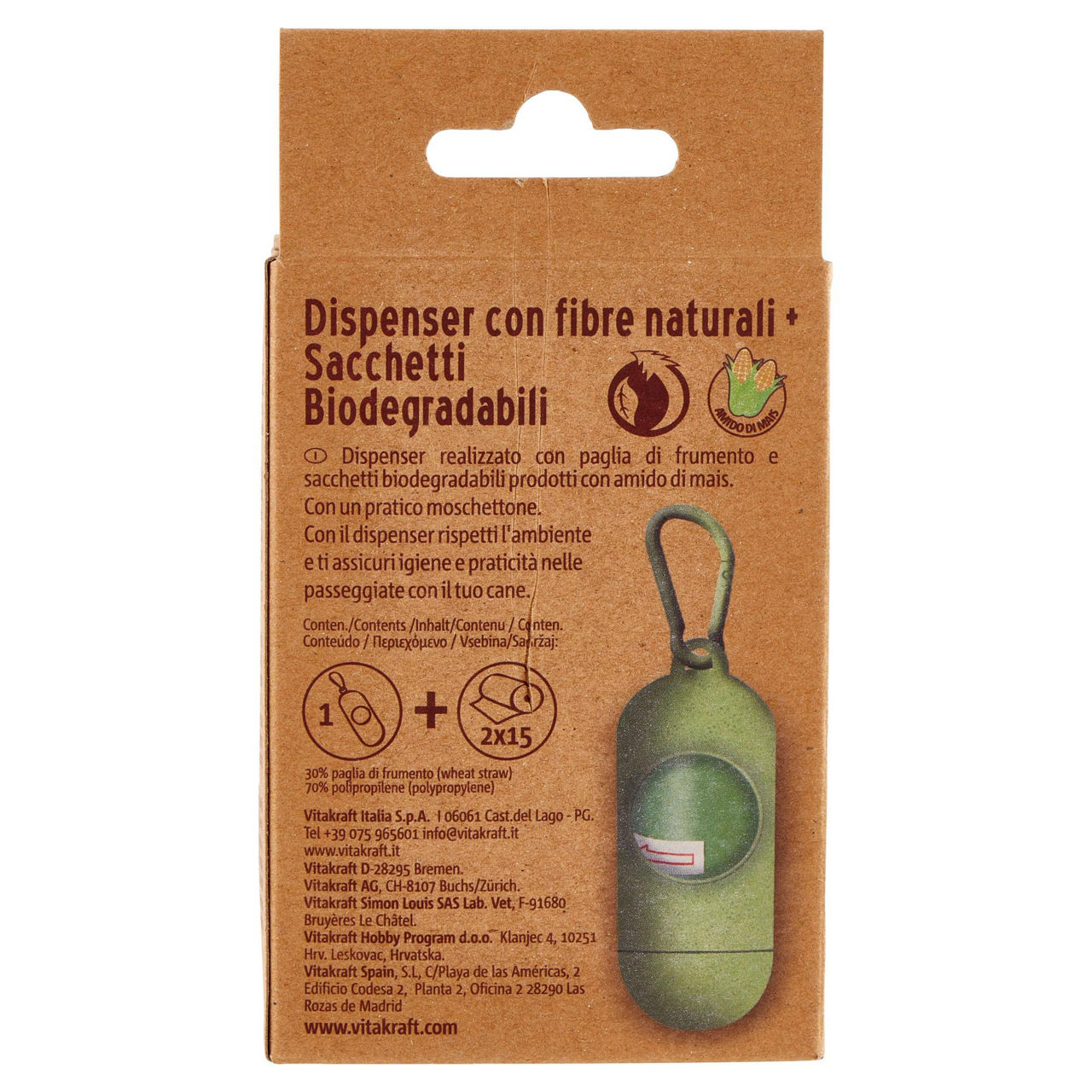 Dispenser c/ fibre nat.e30 bustine biodegradabili vitakraft - Immagine 51