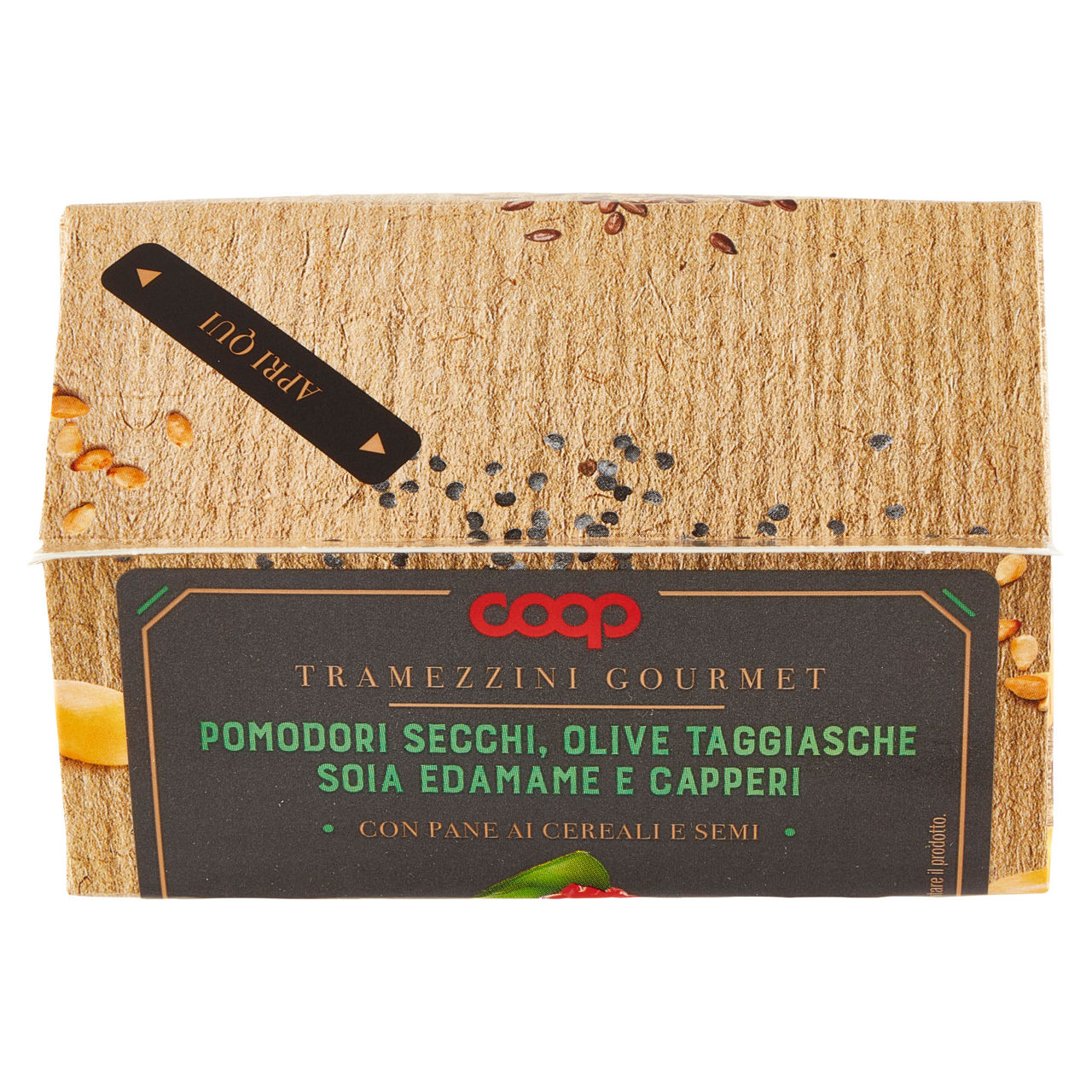 Tramezzini Gourmet con pomodori secchi olive taggiasche edamame e capperi 2 pz 160 gr - Immagine 21