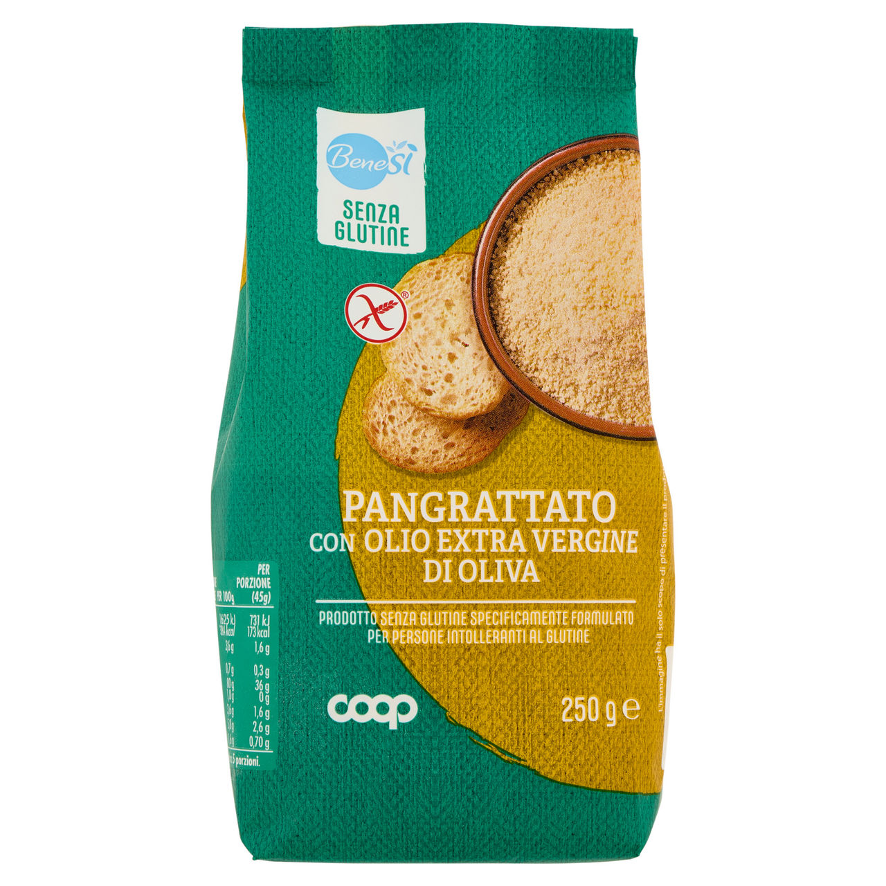 Pangrattato con olio extravergine di oliva senza glutine 250 gr