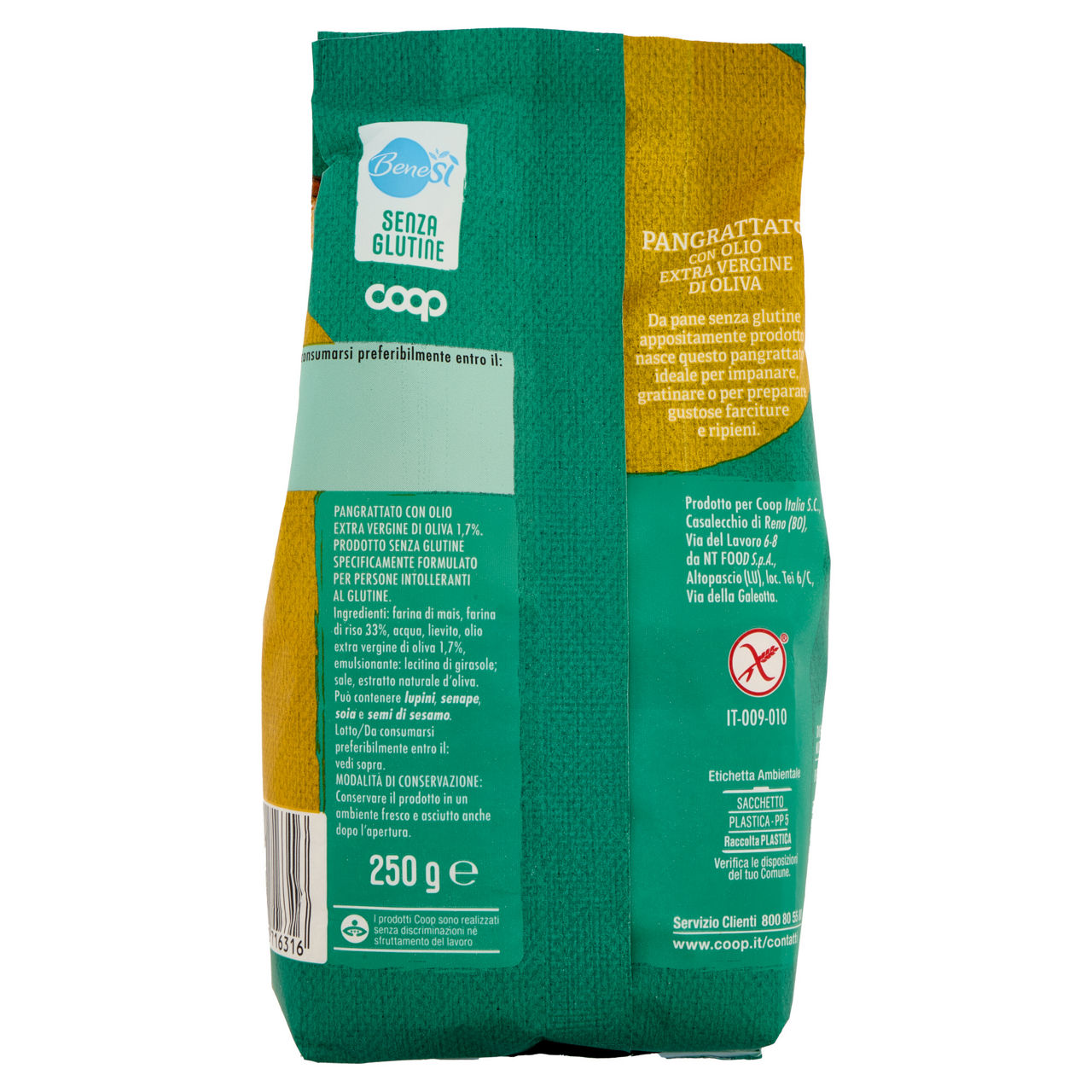 Pangrattato con olio extravergine di oliva senza glutine 250 gr - Immagine 61