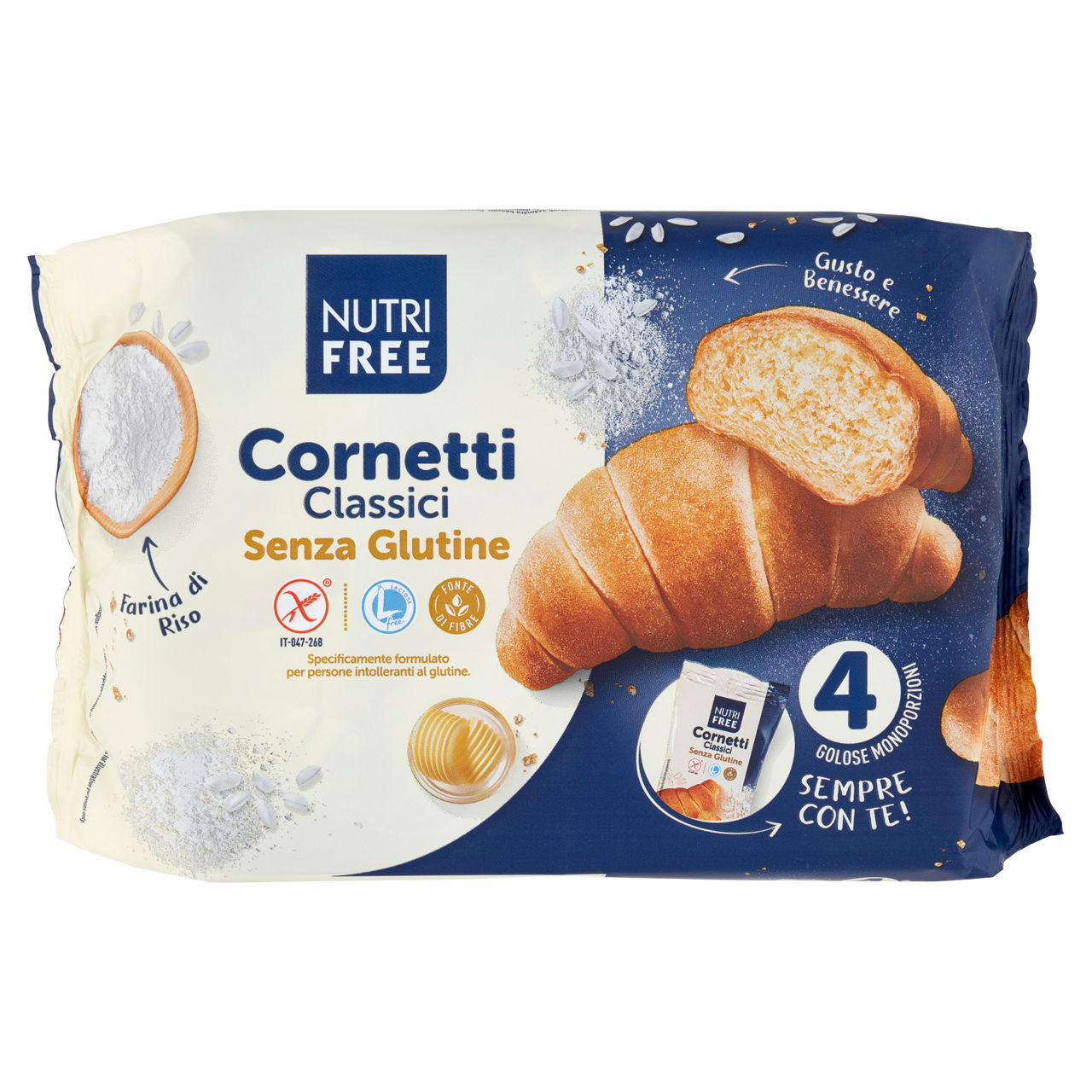 Cornetti classici senza glutine 4 monoporzioni - Immagine 01