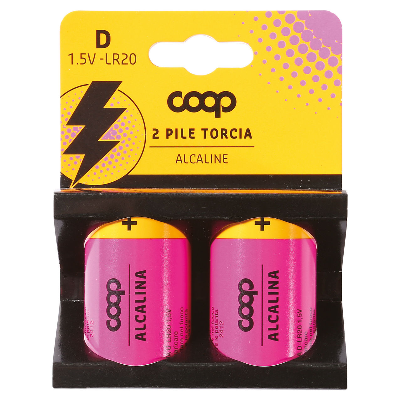 Pile torcia alcaline 2 pz - Immagine 01