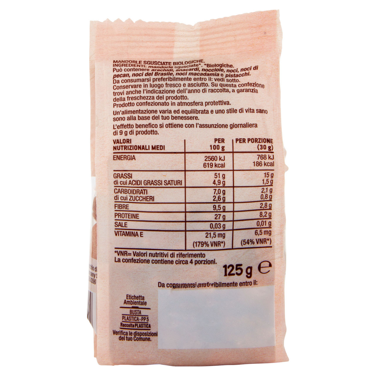 Mandorle sgusciate bio 125 gr - Immagine 61