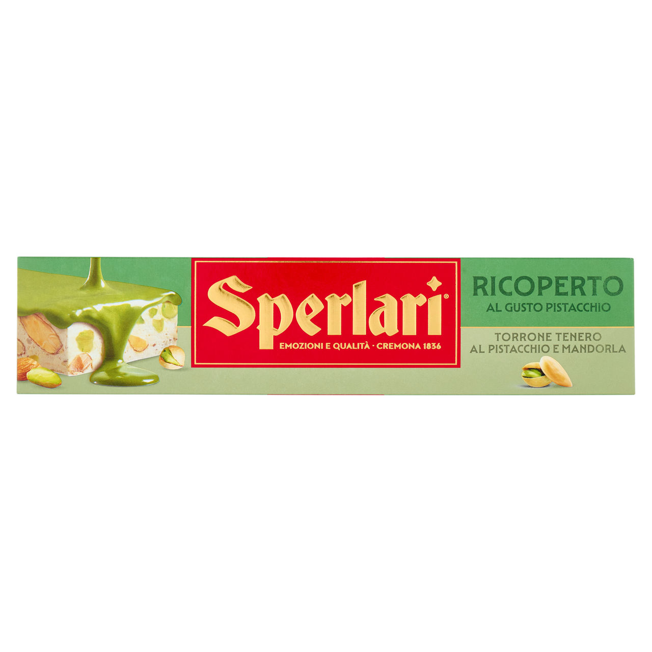 Torroone tenero ricoperto pistacchio e mandorle 200 gr
