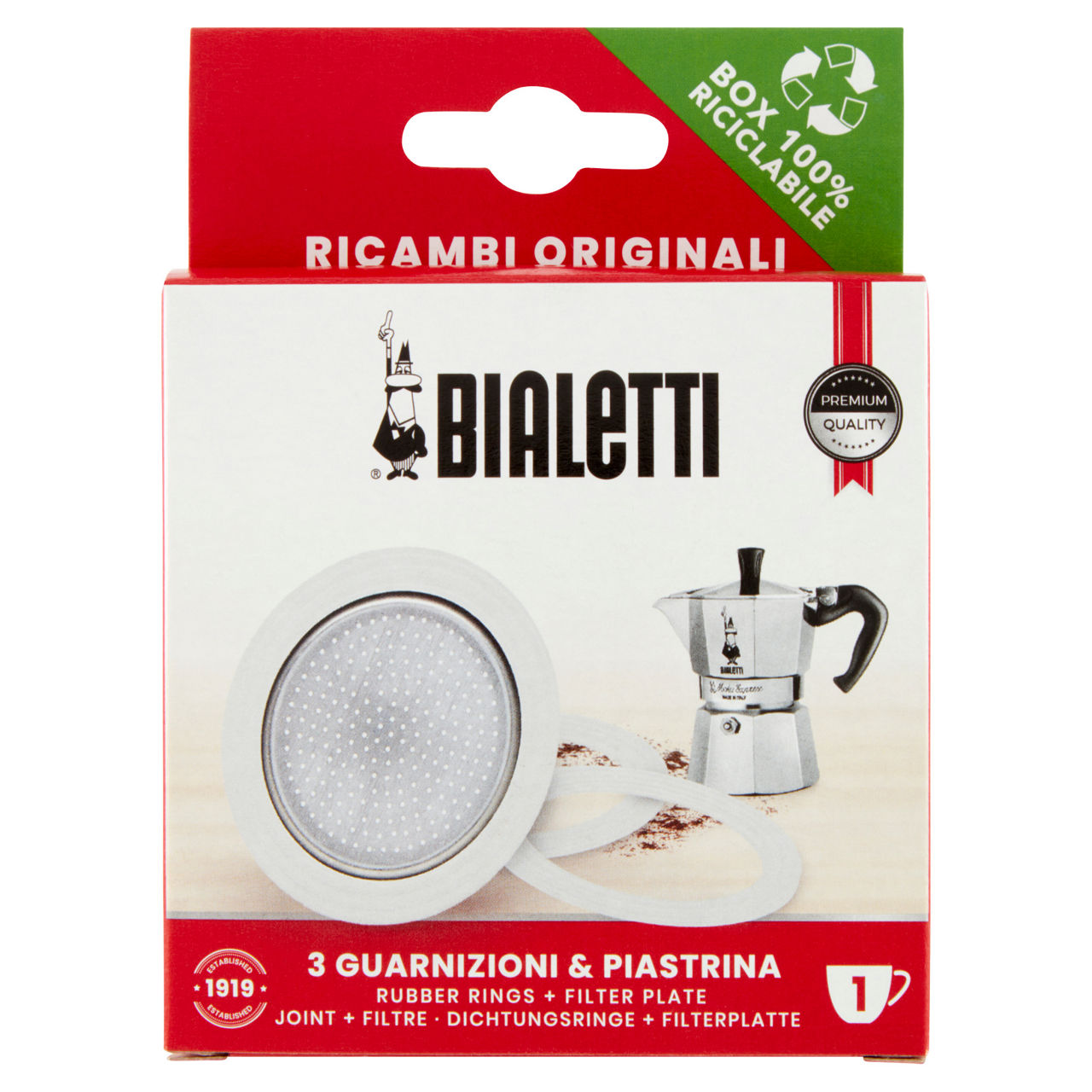 Blister 3 guar+ 1 piastrina 1tz bialetti - Immagine 01