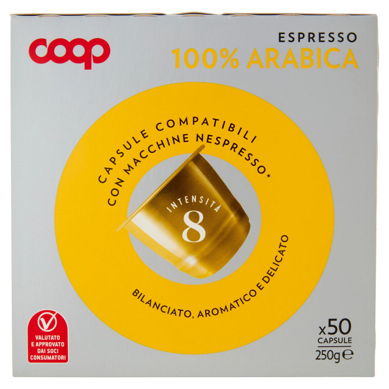 Caffè in capsule espresso 100% Arabica compatibili con Nespresso 50 pz