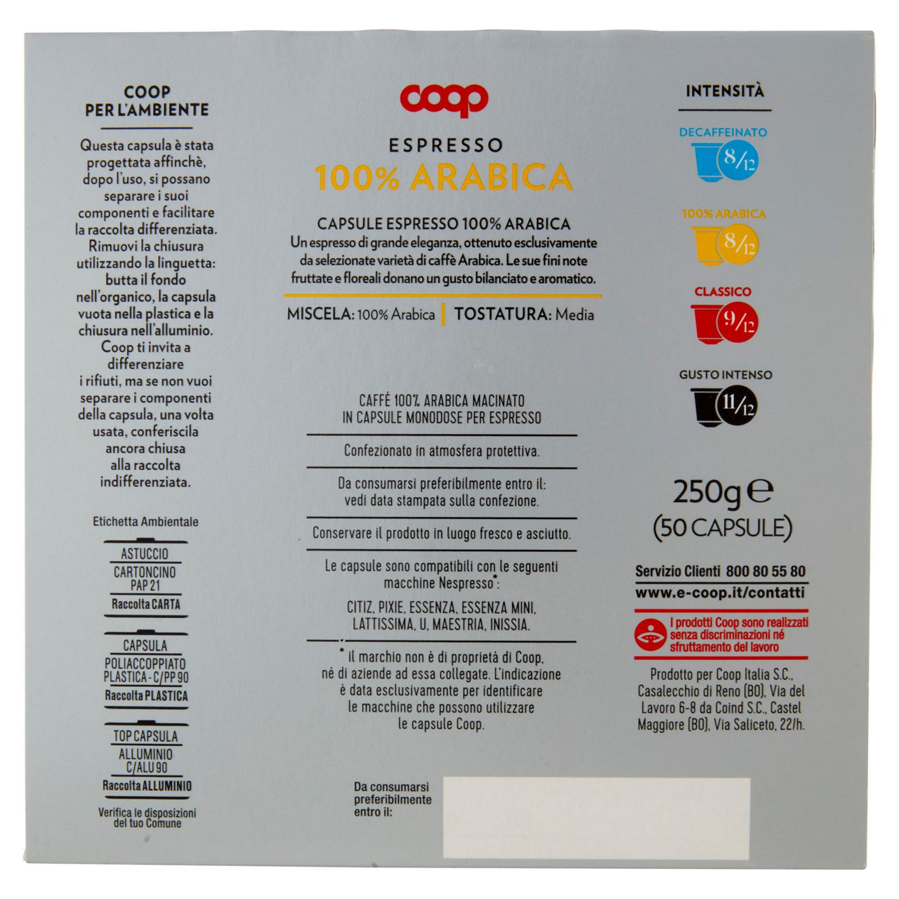 Caffè in capsule espresso 100% Arabica compatibili con Nespresso 50 pz - Immagine 21