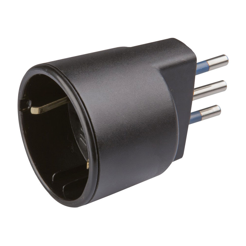 Adattatore c/spina 10a 2p+t e presa 16a 2p+t imq