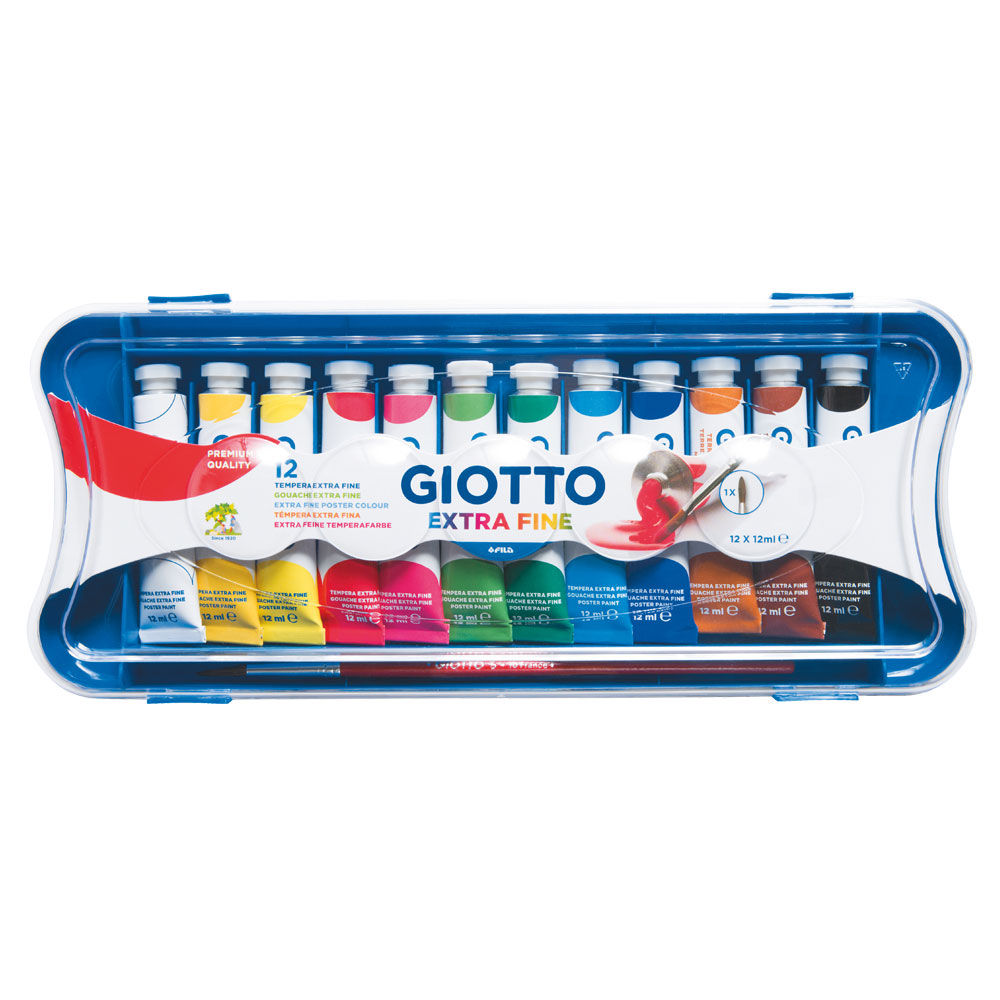 12 tempere in tubo in scatola 12 ml - Immagine 01