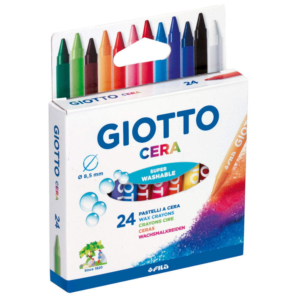Pastelli a cera tondo 24 pz - Immagine 01
