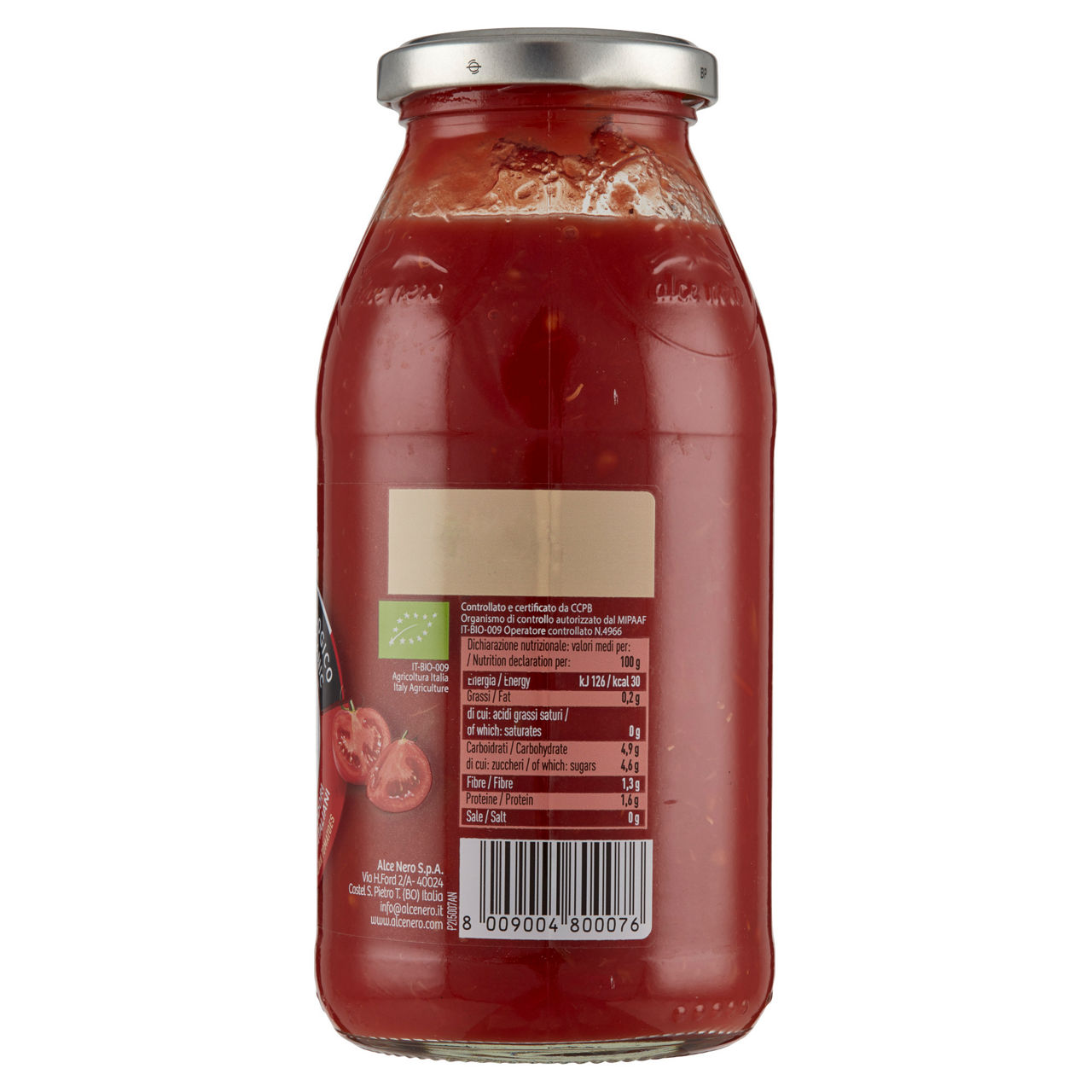 Polpa pomodoro alce nero biologica pezzetti btg vetro gr 500 - Immagine 21