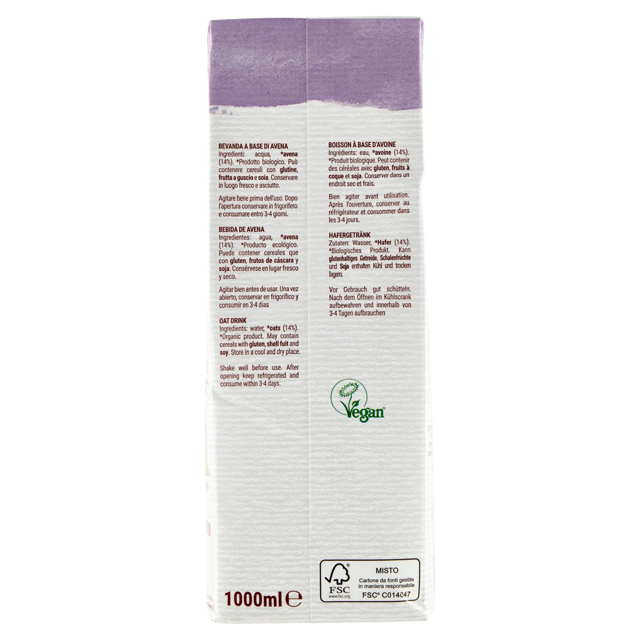 Bevanda di avena bio senza zuccheri 1 lt - Immagine 21