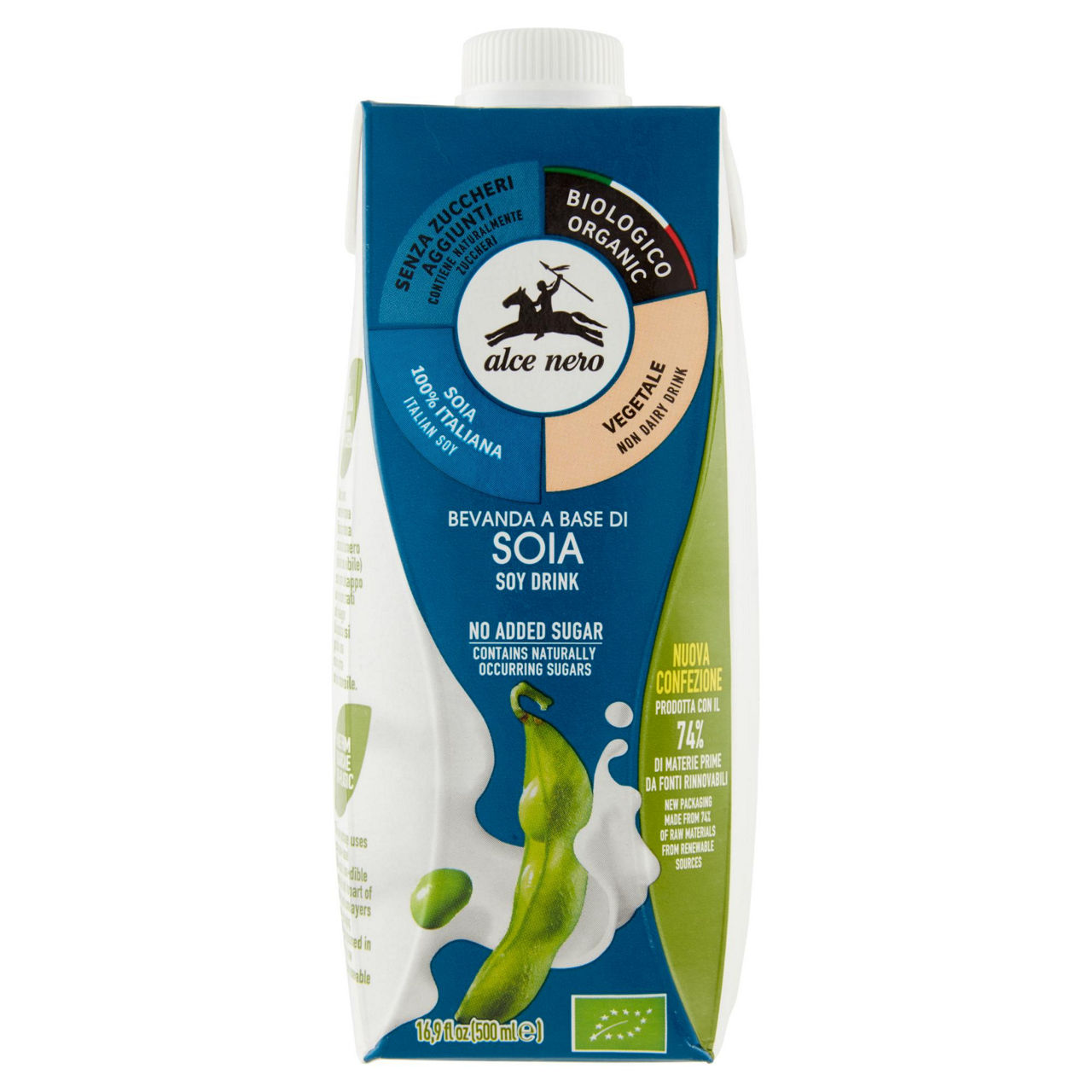 Bevanda di soia bio senza zucchero 500 ml