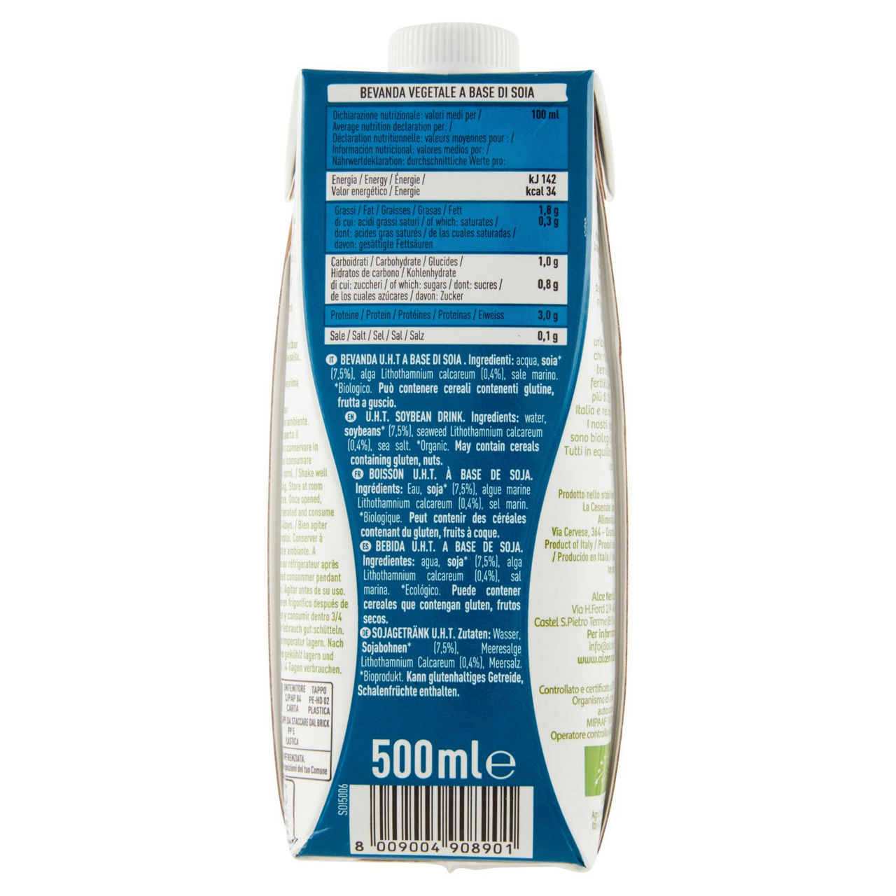 Bevanda di soia bio senza zucchero 500 ml - Immagine 21