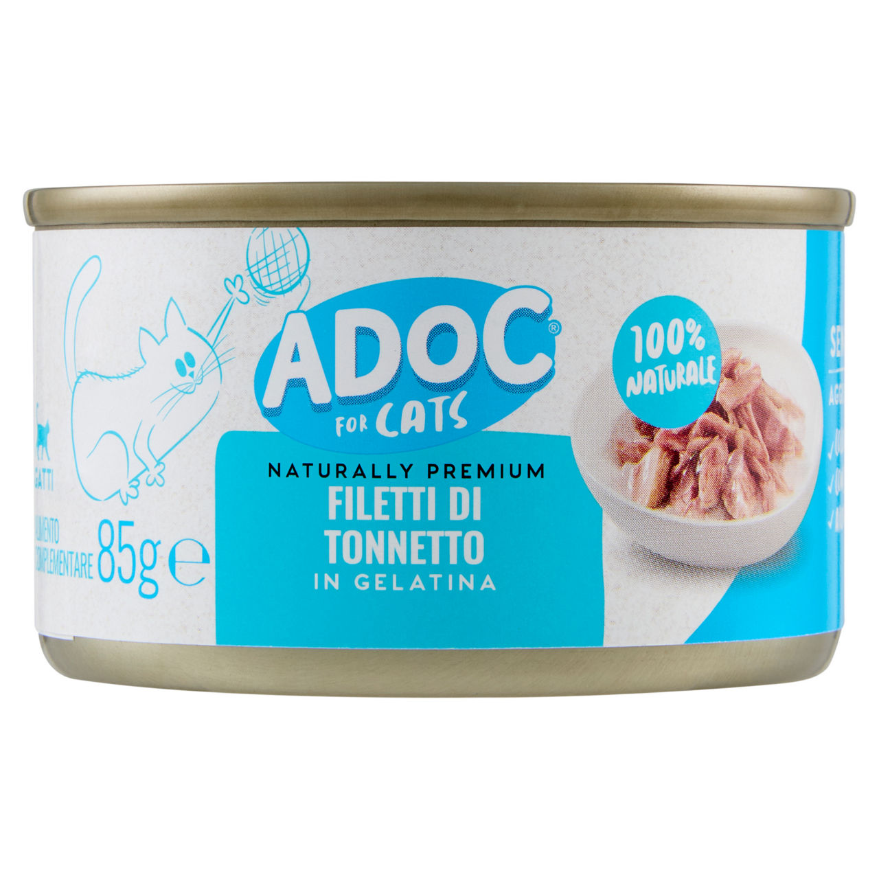 Umido per gatti tonnetto 85 gr - Immagine 01