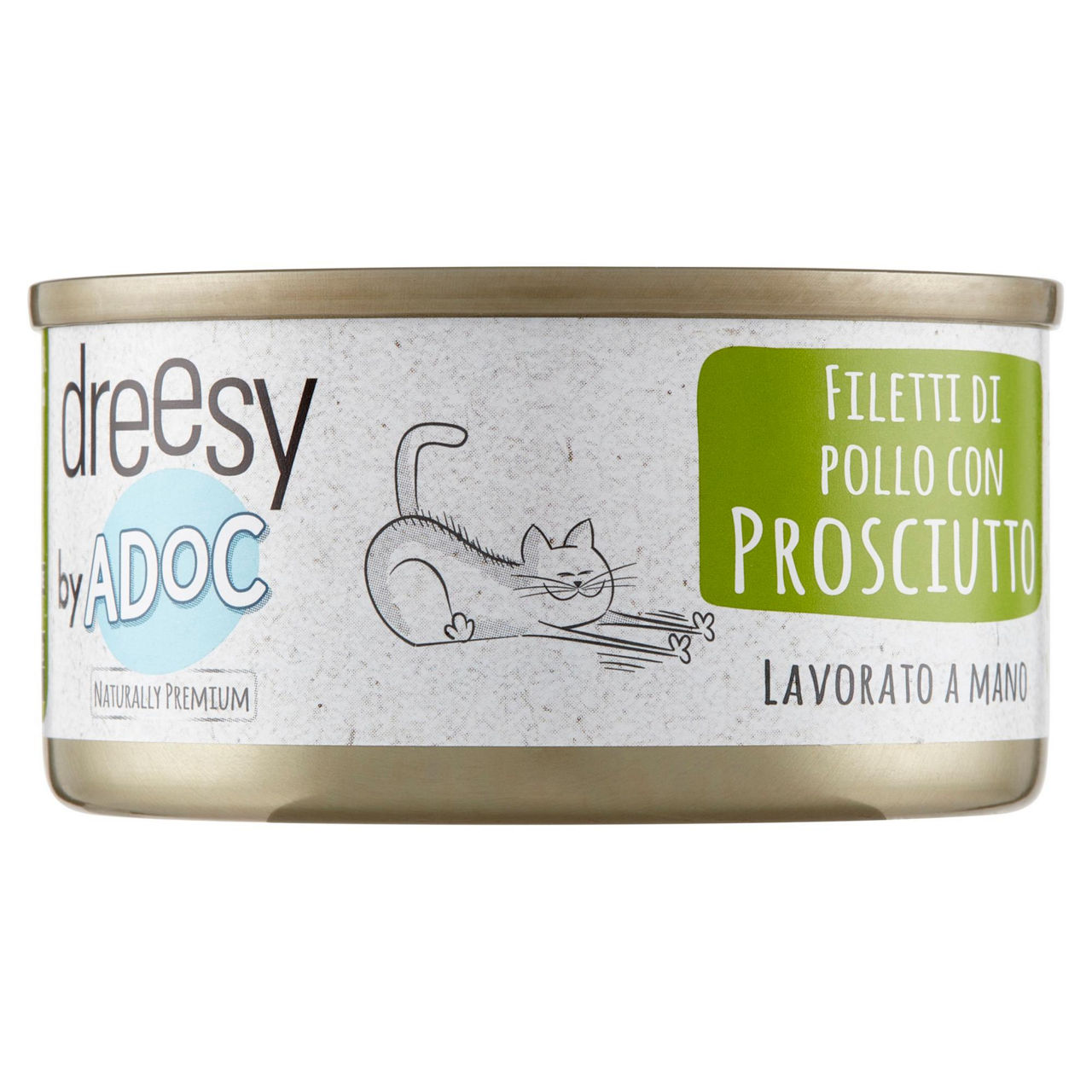Umido per gatti filetti di pollo con prosciutto 85 gr - Immagine 01