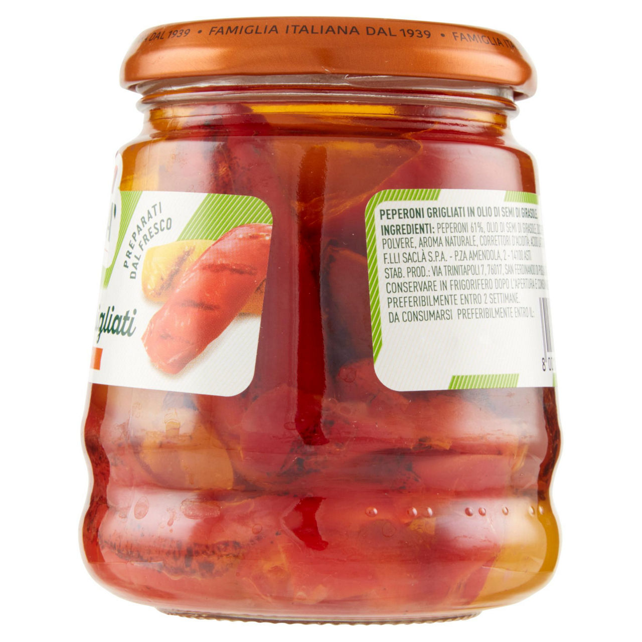 Peperoni grigliati in olio di semi di girasole 290 gr - Immagine 51