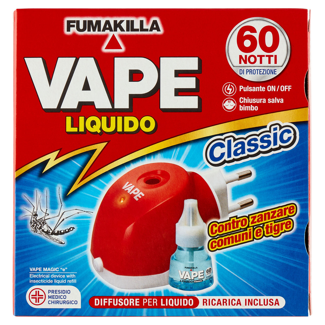 Repulsivo elettroemanatore vape magic base+ricarica liq.60 notti pz.1