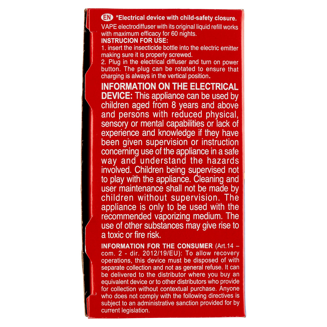 Repulsivo elettroemanatore vape magic base+ricarica liq.60 notti pz.1 - Immagine 21