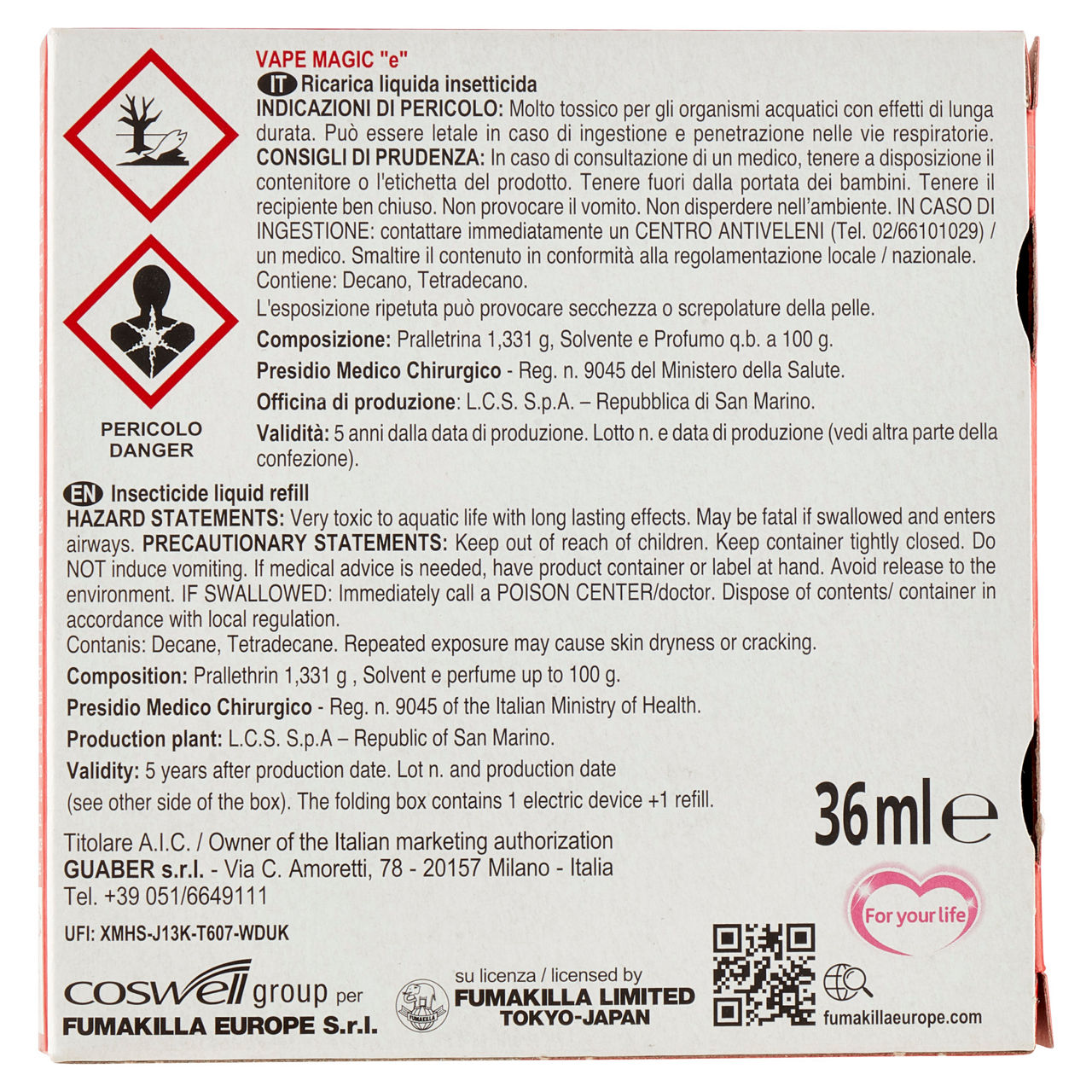 Repulsivo elettroemanatore vape magic base+ricarica liq.60 notti pz.1 - Immagine 11