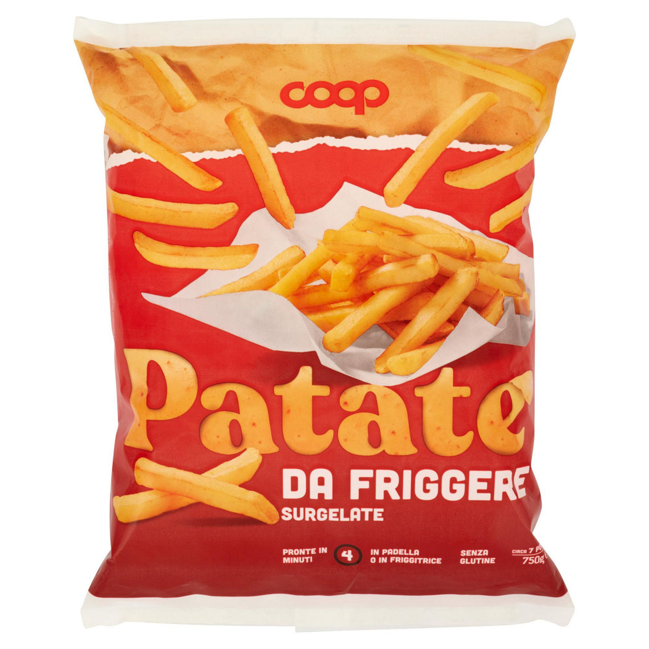 Patate da friggere surgelate 750 gr