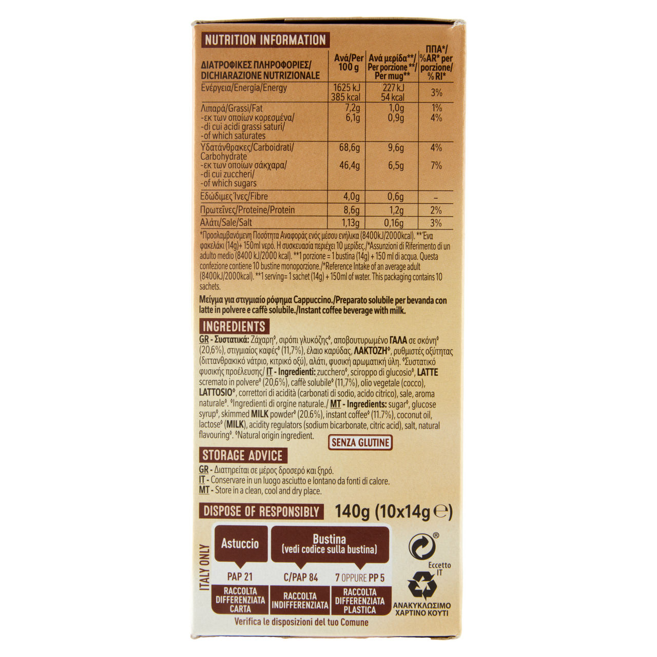 Preparato solubile per cappuccino 140 gr - Immagine 41