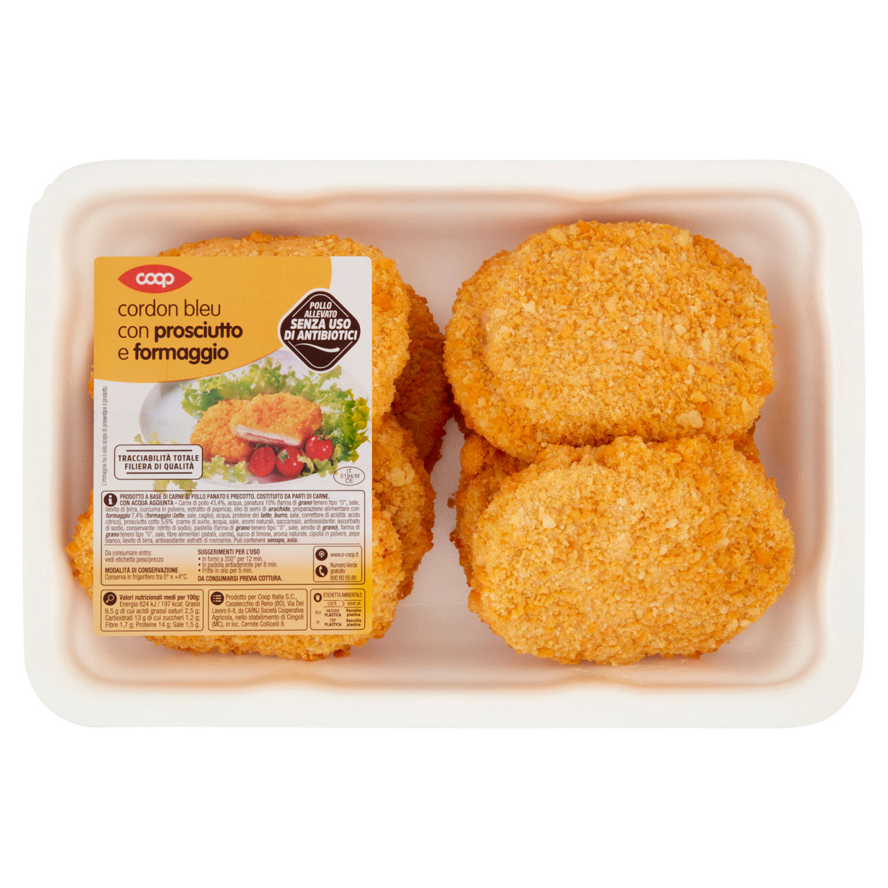 Cordon Bleu con prosciutto e formaggio 1 kg