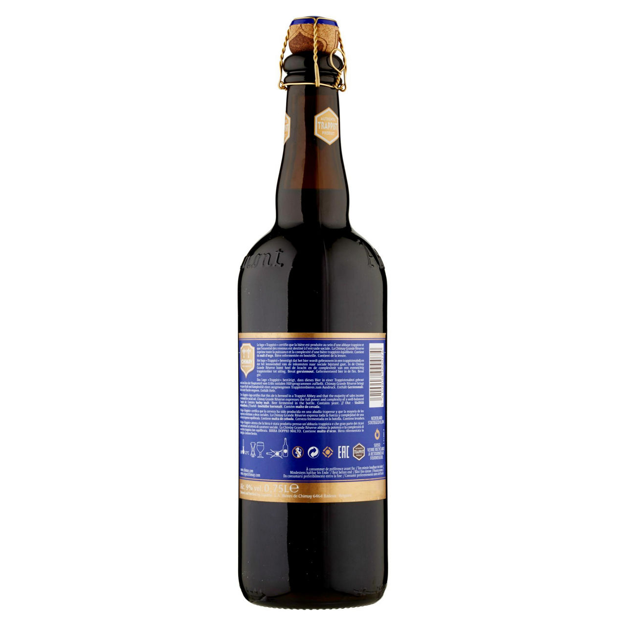 Birra scura chimay grand reserve 9 gradi bottiglia ml 750 - Immagine 21