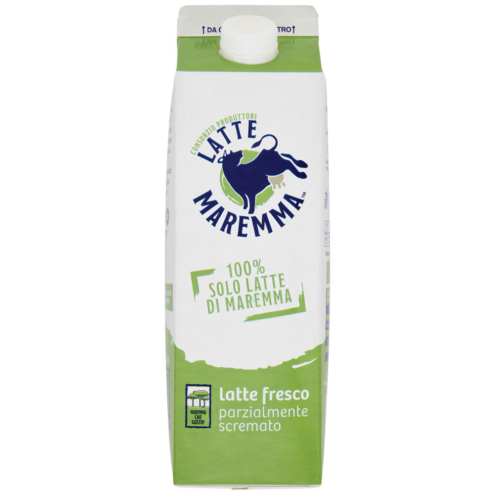 Latte fresco parzialmente scremato di Maremma 1 lt - Immagine 01