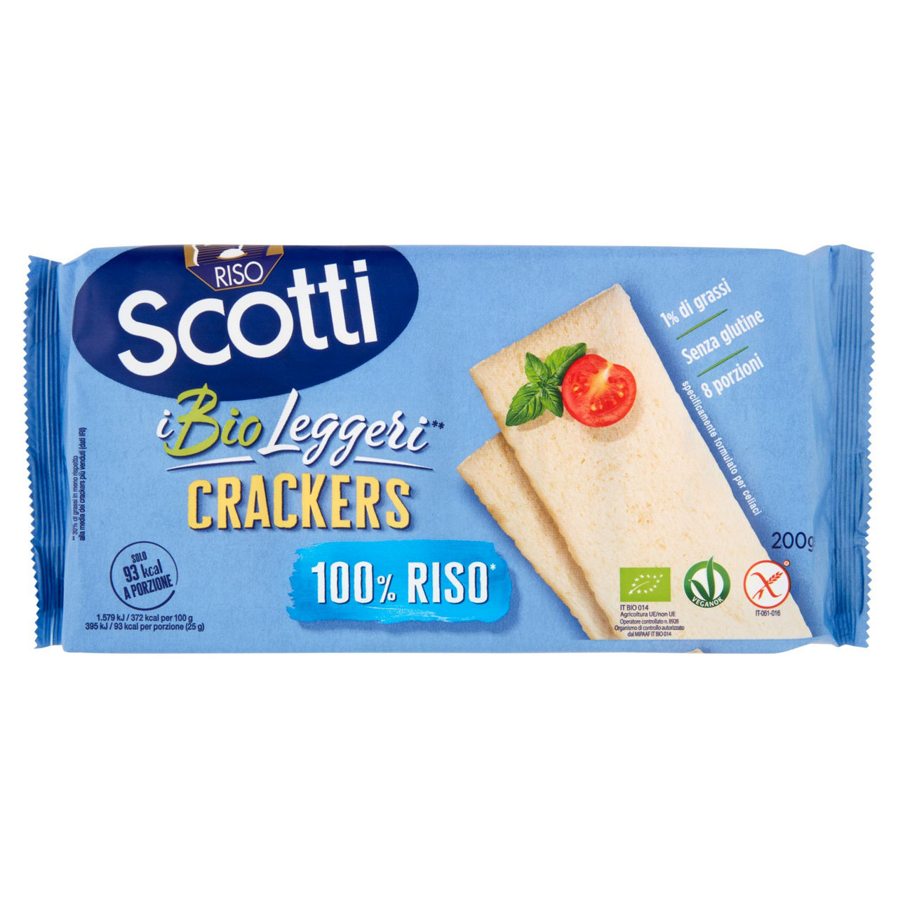 Crackers di riso senza glutine 8 monoporzioni 200 gr - Immagine 01