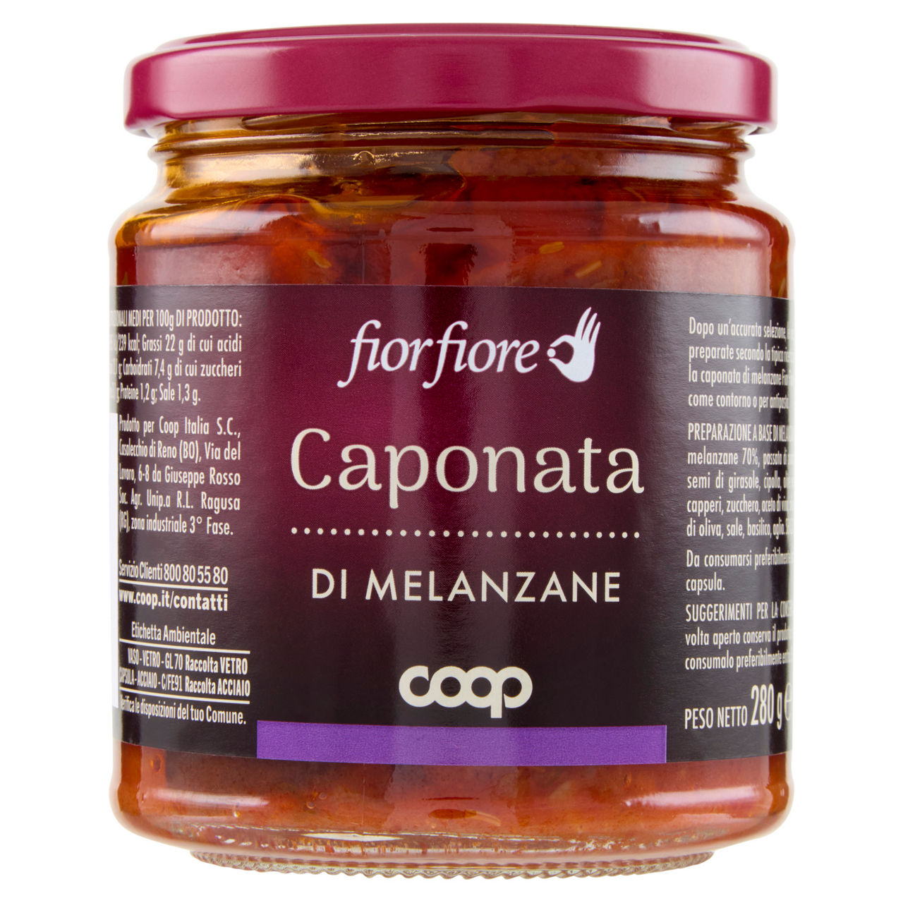 Caponata di melanzane 280 gr - Immagine 01