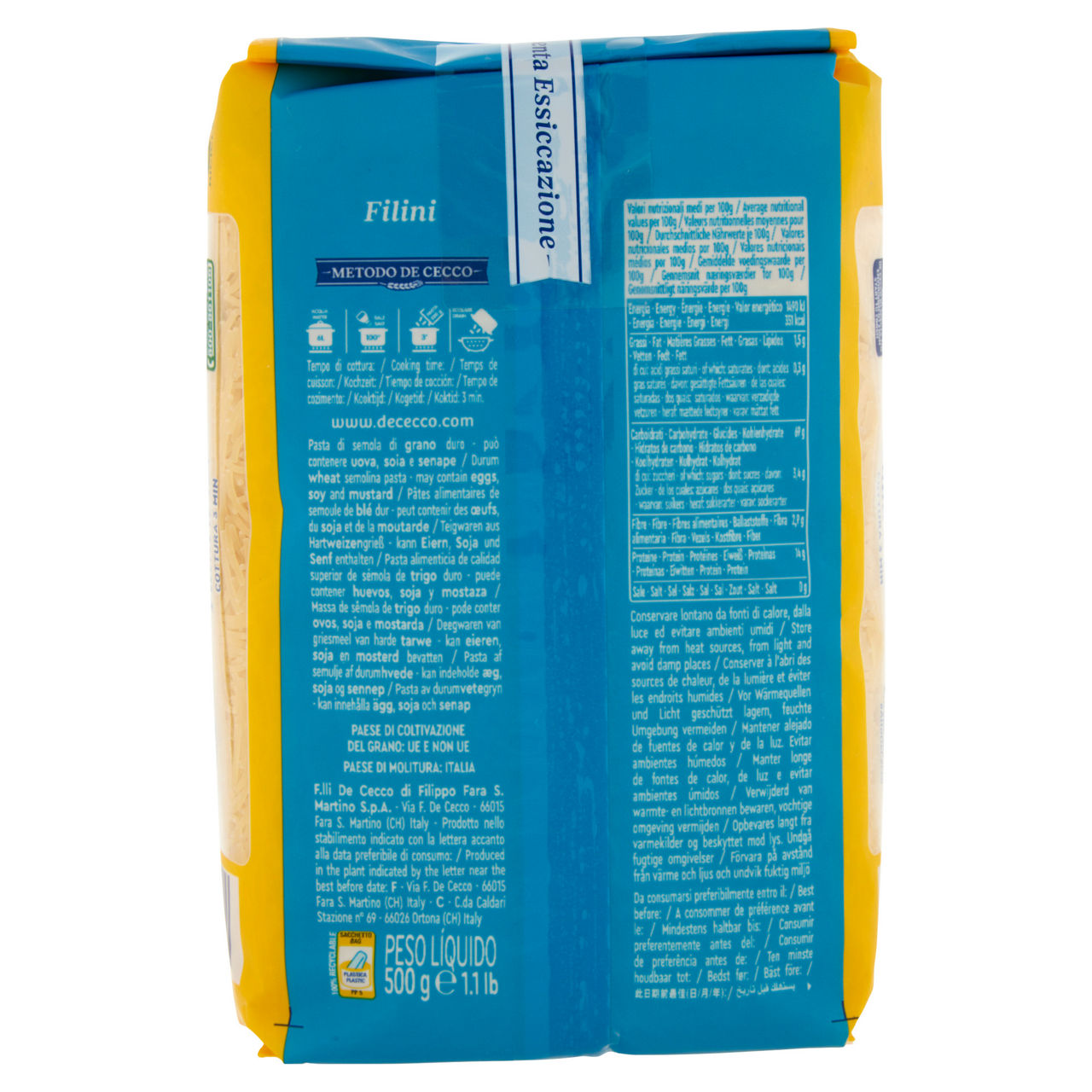 Filini n. 181 pasta di semola di grano duro 500 gr - Immagine 41