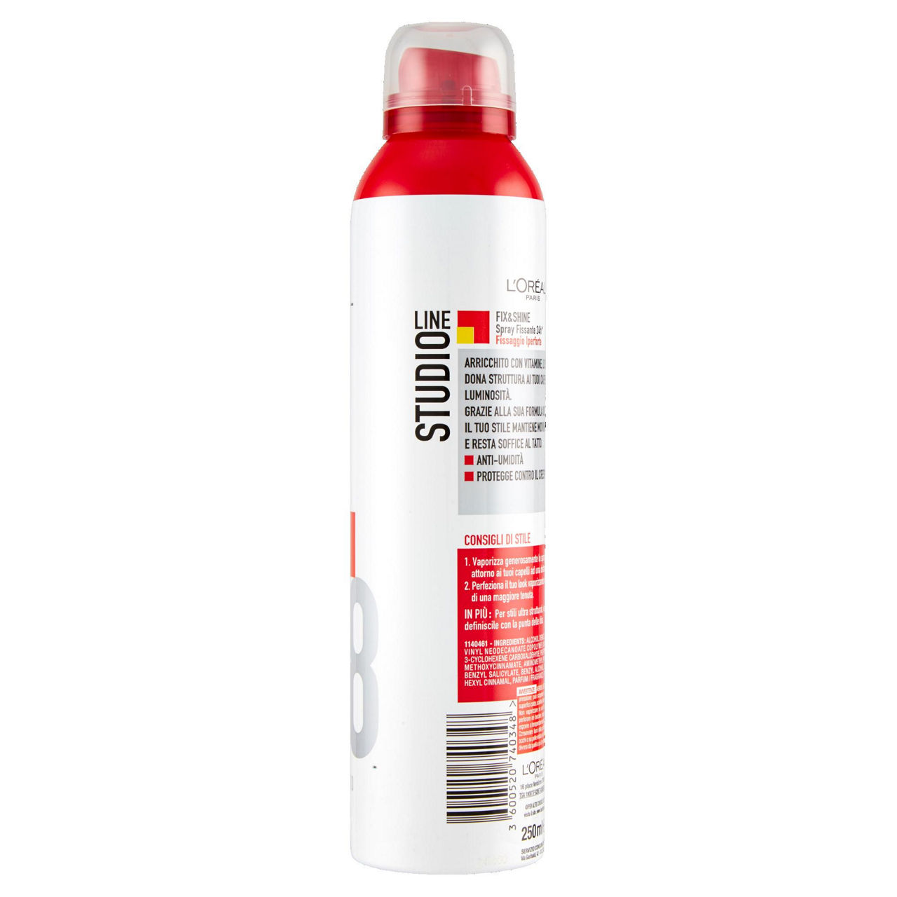 Styling capelli spray fissante Fix&Shine fissaggio iperforte 250 ml - Immagine 21