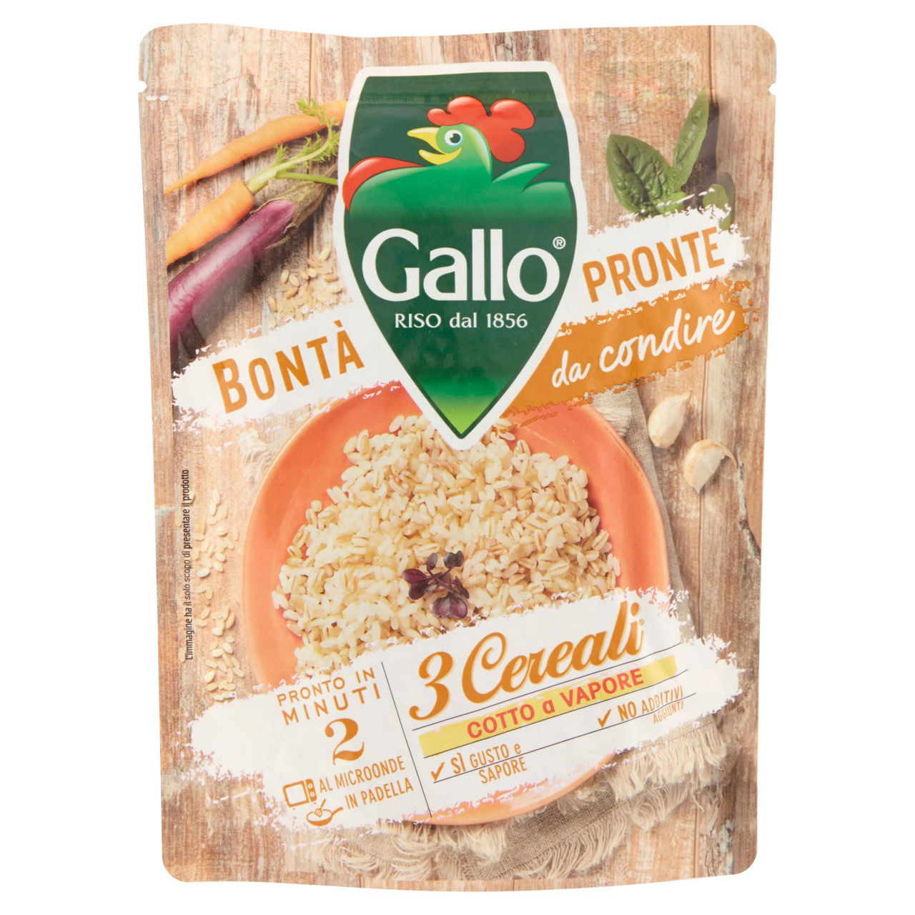 Riso expresso 3 cereali riso gallo busta gr.250 - Immagine 01