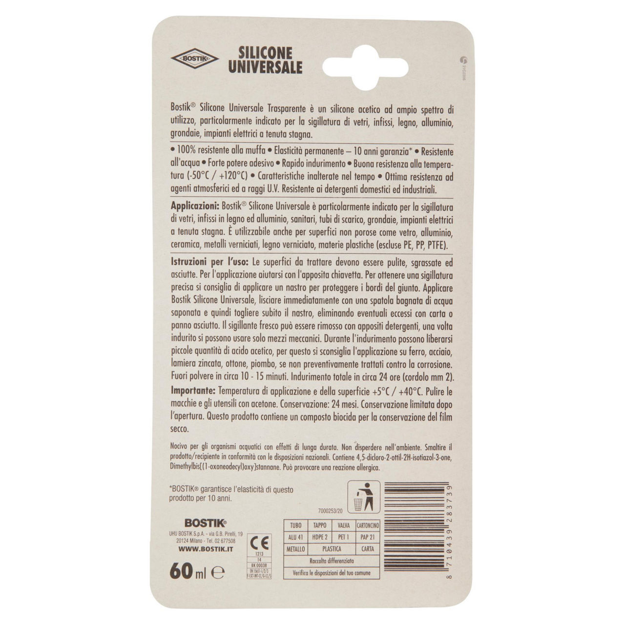Silicone universale trasp. ml. 60 bostik - Immagine 11