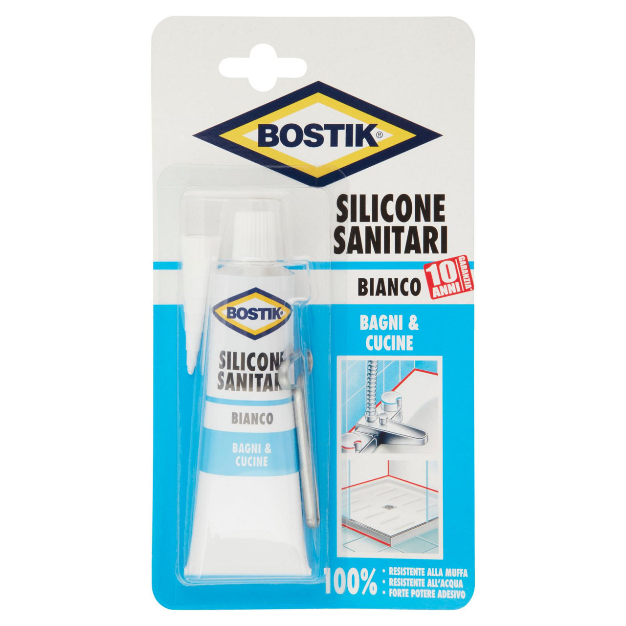 Silicone sanitari bianco ml. 60 bostik - Immagine 01