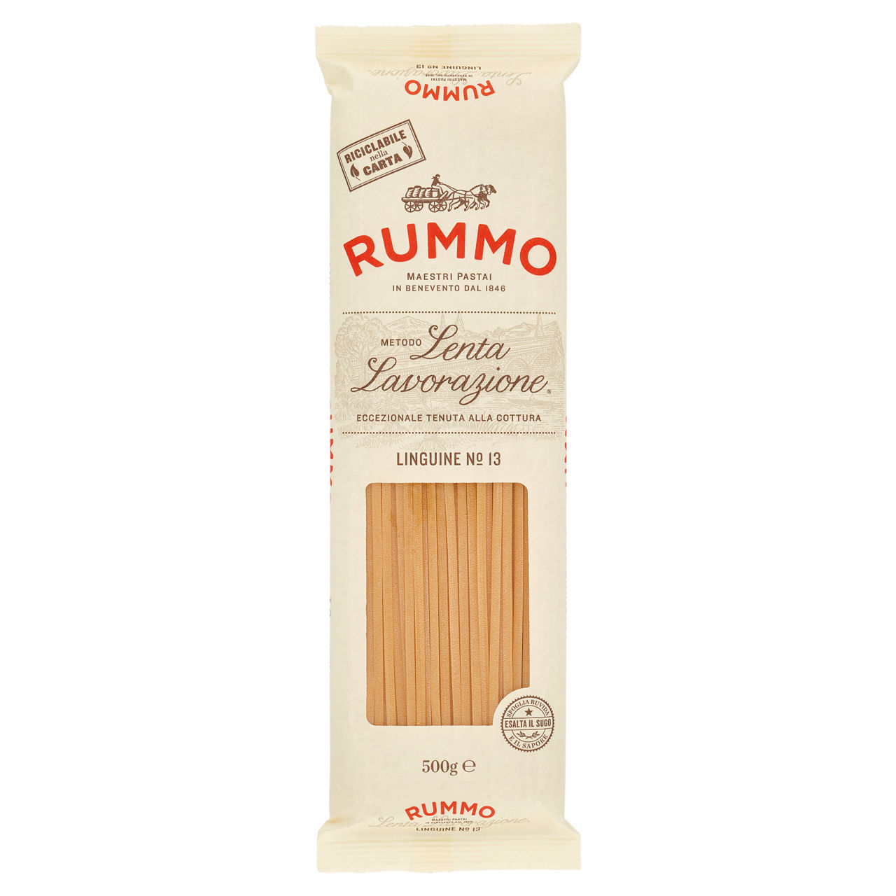 Linguine n. 13 pasta di semola di grano duro lenta lavorazione 500 gr - Immagine 01