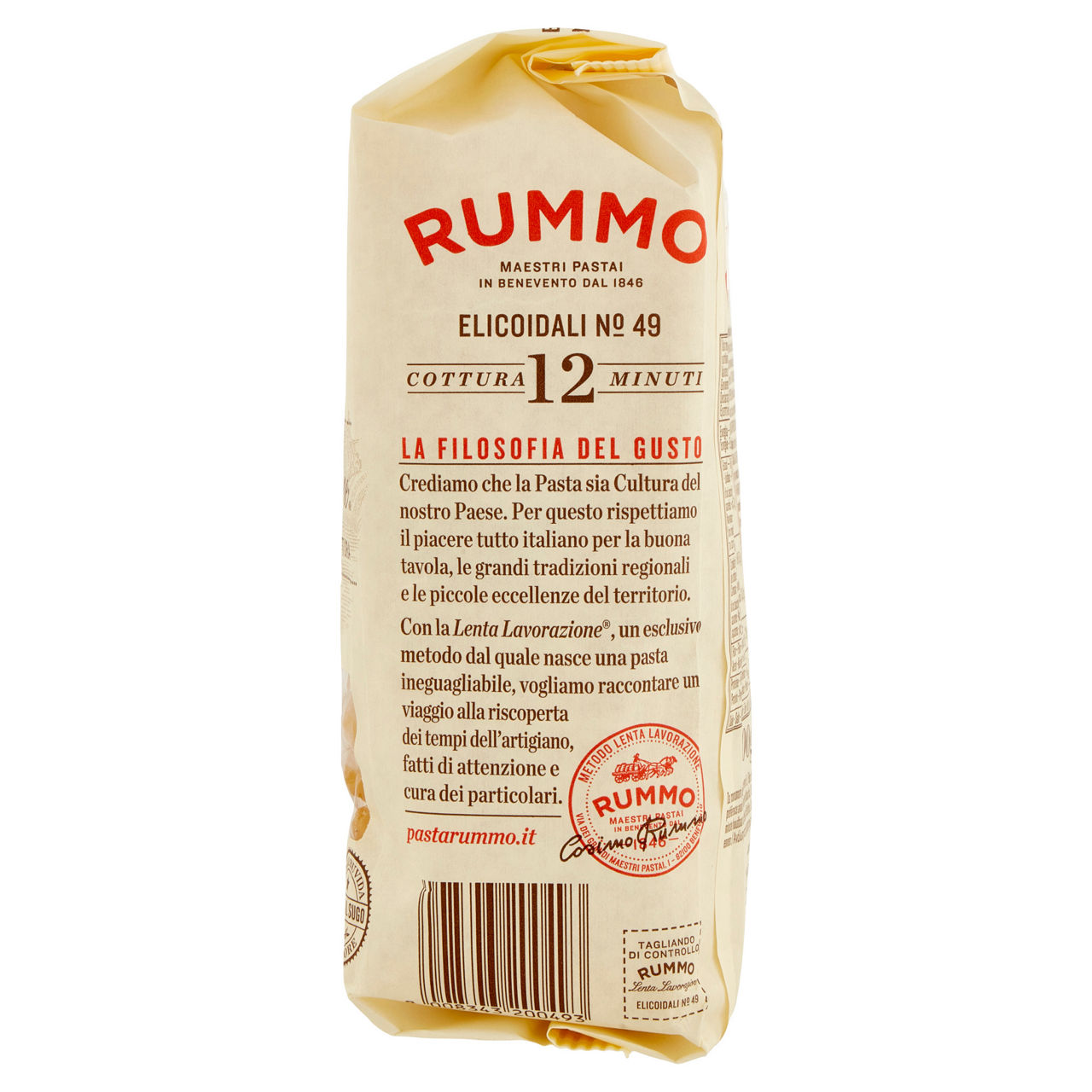Pasta di semola elicoidali n°49 lenta lavorazione rummo sacchetto g 500 - Immagine 11