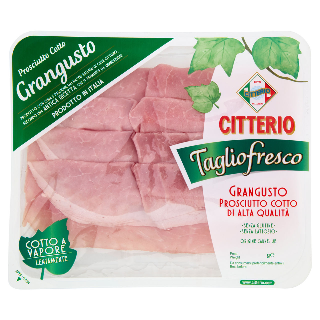 Prosciutto cotto di alta qualità grangusto affettato 110 gr